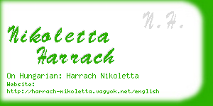 nikoletta harrach business card